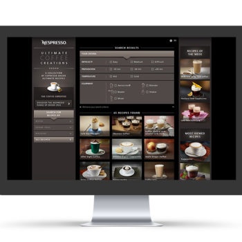 Création site internet – Nespresso : Ultimate Coffee Creations