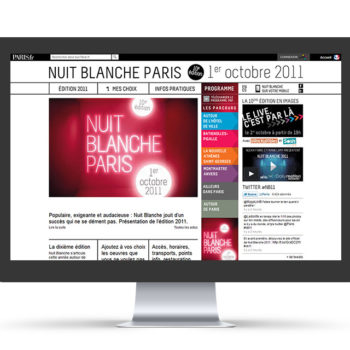 Création site internet – Nuit Blanche – Marie de Paris