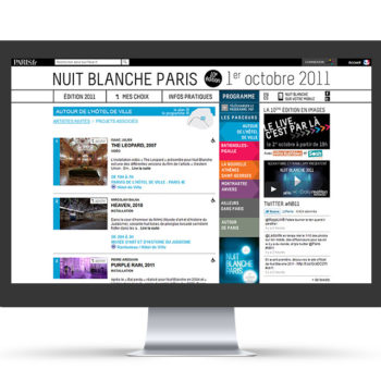 Création site internet – Nuit Blanche – Marie de Paris