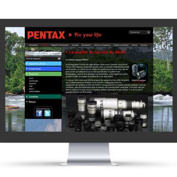 Création site internet marque – Pentax
